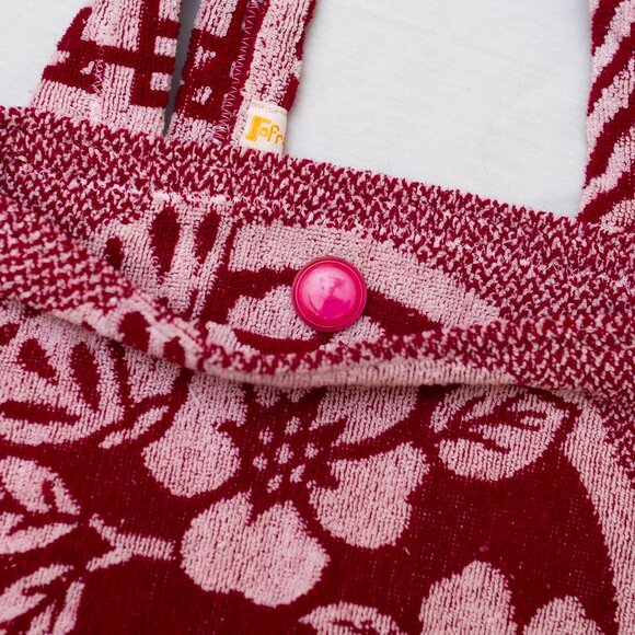 Purple Butterfly Vintage Handmade Towel Tote - Picture 9 of 10